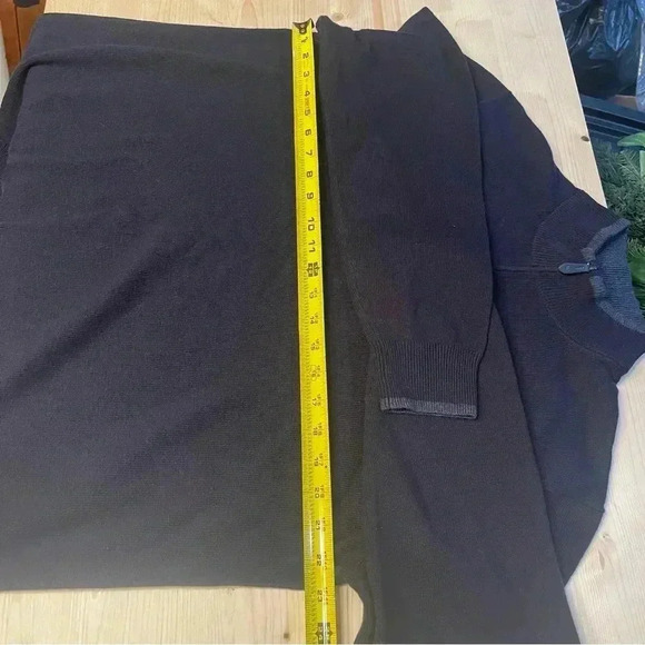 VINEYARD VINES Merino Wool Blend Men's 1/4 Zip Sweater SIZE LARGE Pullover Blue - Picture 3 of 9